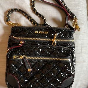 MZ WALLACE DOWNTOWN CROSBY BLACK PATENT LEATHER